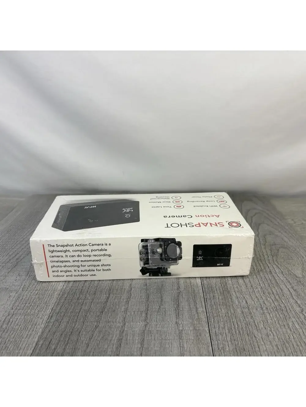 New Snap Shot 4K Wi-Fi Action Camera - Waterproof Sports Cam